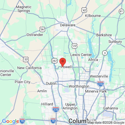 Map to  office in Powell, OH