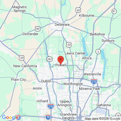 Map to  office in Powell, OH