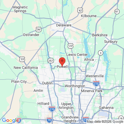 Map to  office in Powell, OH