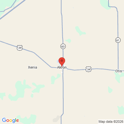 Map to  office in Akron, CO