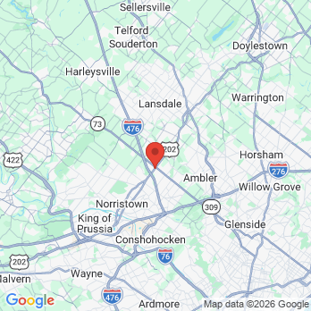 Map to Cramer Dental office in Blue Bell, PA