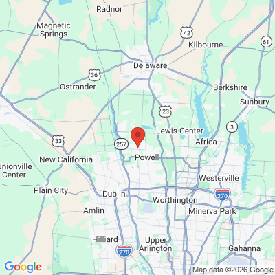 Map to  office in Powell, OH