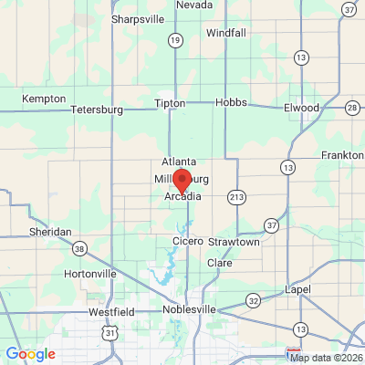Map to  office in Arcadia, IN