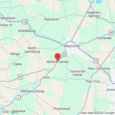 Map to  office in Milford Center, OH