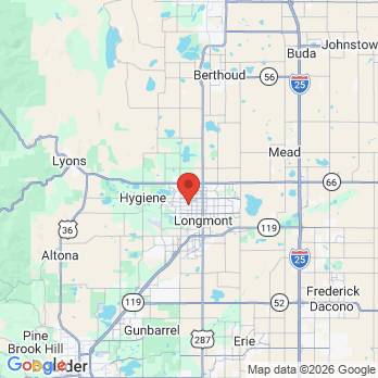 Map to Brian F. Coats ,D.D.S. office in Longmont, CO