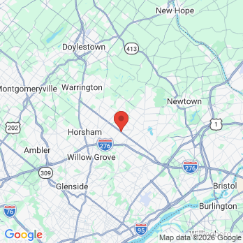 Map to Southampton Aesthetic Dentistry office in Upper Southampton Township, PA
