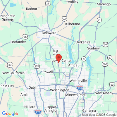 Map to  office in Lewis Center, OH