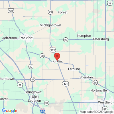 Map to  office in Kirklin, IN