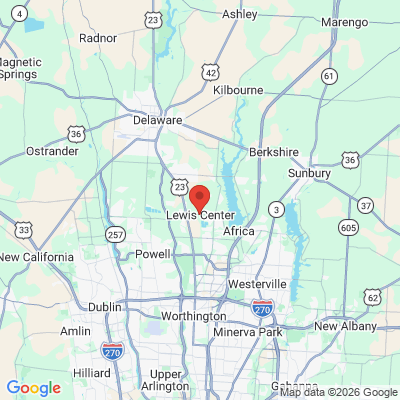 Map to  office in Lewis Center, OH