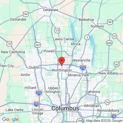Map to  office in Worthington, OH