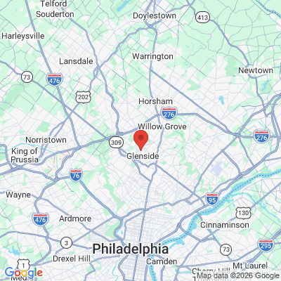 Map to  office in Glenside, PA