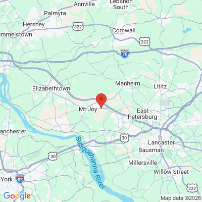Map to  office in Mount Joy, PA