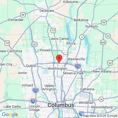 Map to  office in Worthington, OH