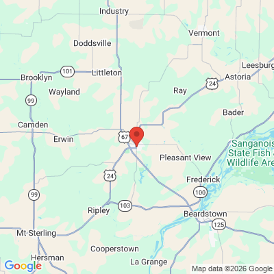 Map to  office in Rushville, IL