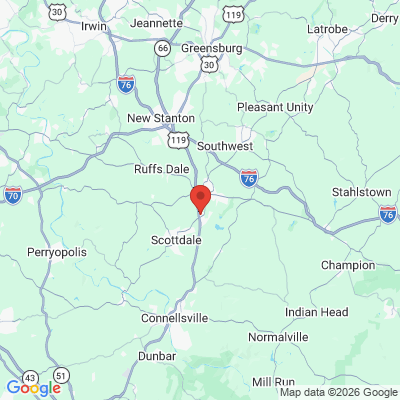 Map to  office in Mount Pleasant, PA