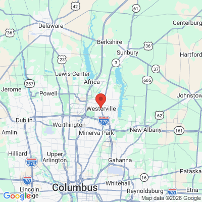 Map to  office in Westerville, OH