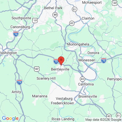 Map to  office in Bentleyville, PA