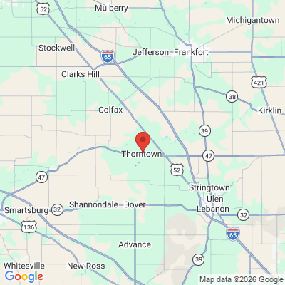 Map to  office in Thorntown, IN