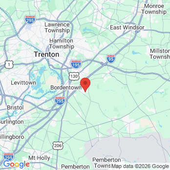 Map to Inspire Dental office in Chesterfield Township, NJ