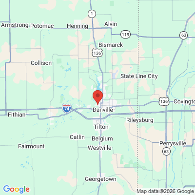 Map to  office in Danville, IL