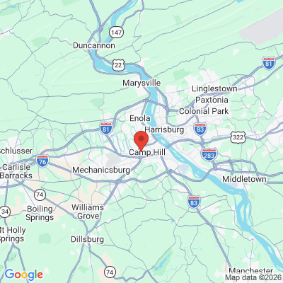 Map to  office in Camp Hill, PA