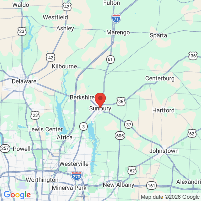 Map to  office in Sunbury, OH