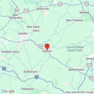Map to  office in Ligonier, PA