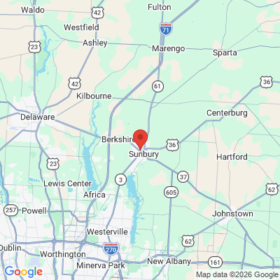 Map to  office in Sunbury, OH