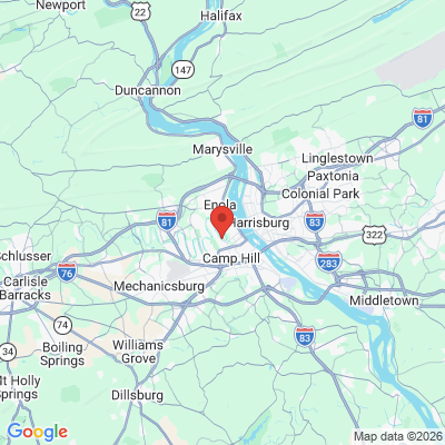 Map to  office in Camp Hill, PA