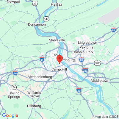 Map to  office in Camp Hill, PA