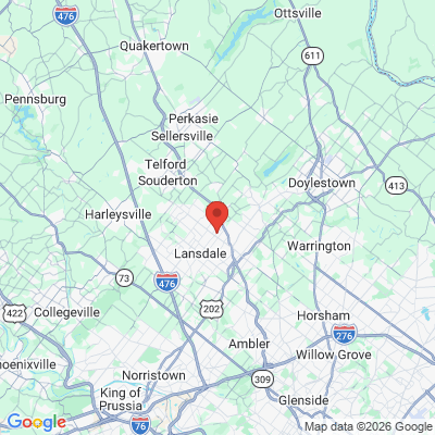 Map to  office in Lansdale, PA