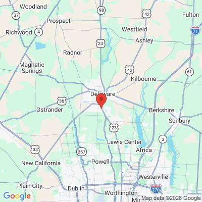 Map to  office in Delaware, OH