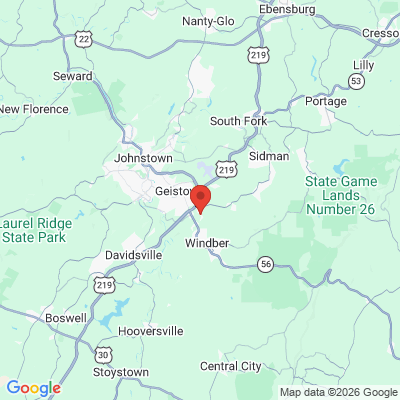 Map to  office in Johnstown, PA