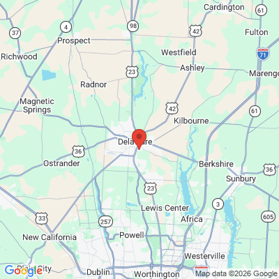 Map to  office in Delaware, OH