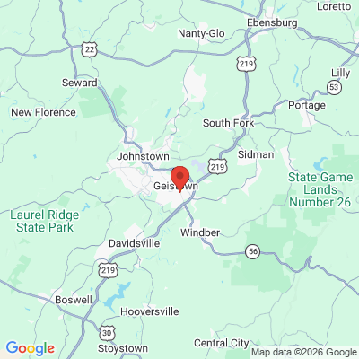 Map to  office in Johnstown, PA