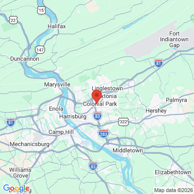 Map to  office in Harrisburg, PA
