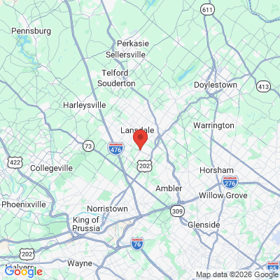 Map to  office in North Wales, PA