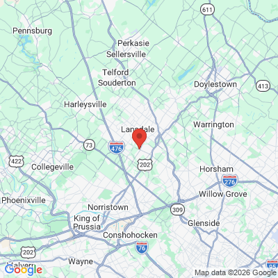 Map to  office in North Wales, PA