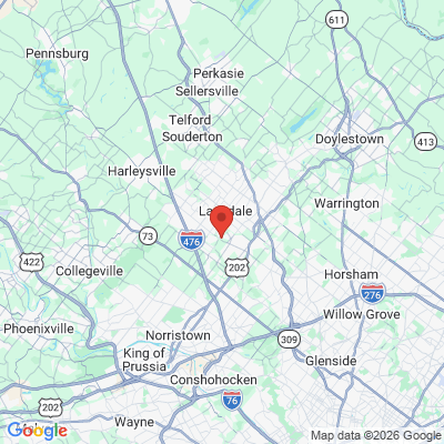 Map to  office in North Wales, PA