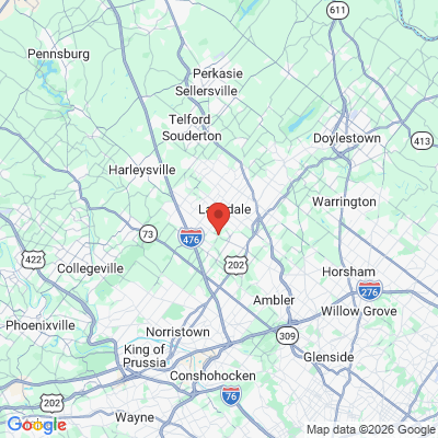 Map to  office in North Wales, PA
