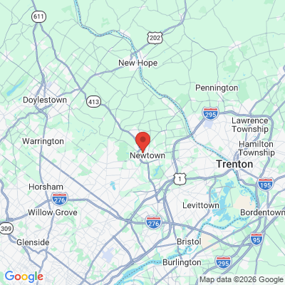 Map to  office in Newtown, PA