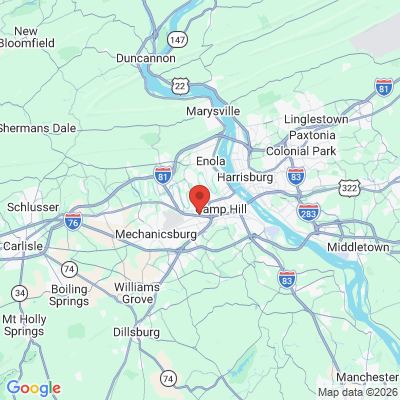 Map to  office in Camp Hill, PA