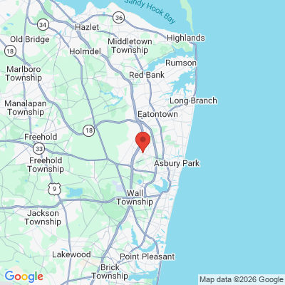 Map to  office in Tinton Falls, NJ