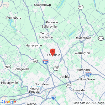 Map to  office in Lansdale, PA