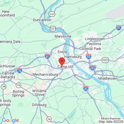 Map to  office in Camp Hill, PA