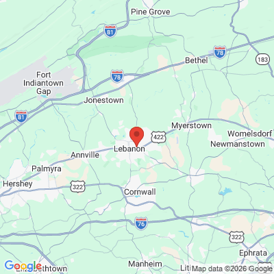 Map to  office in Lebanon, PA