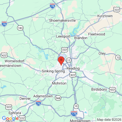 Map to  office in Wyomissing, PA