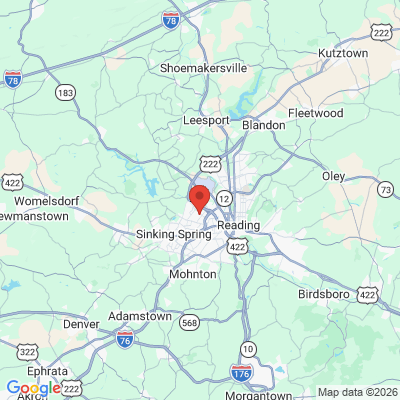 Map to  office in Wyomissing, PA