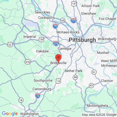 Map to  office in Bridgeville, PA