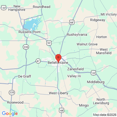 Map to  office in Bellefontaine, OH